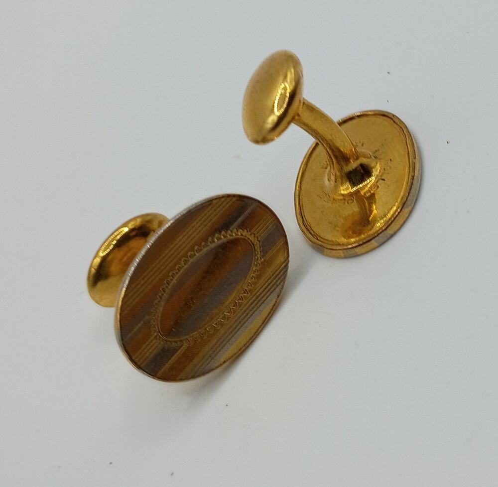 Antique Rolled Gold Plate Cufflinks